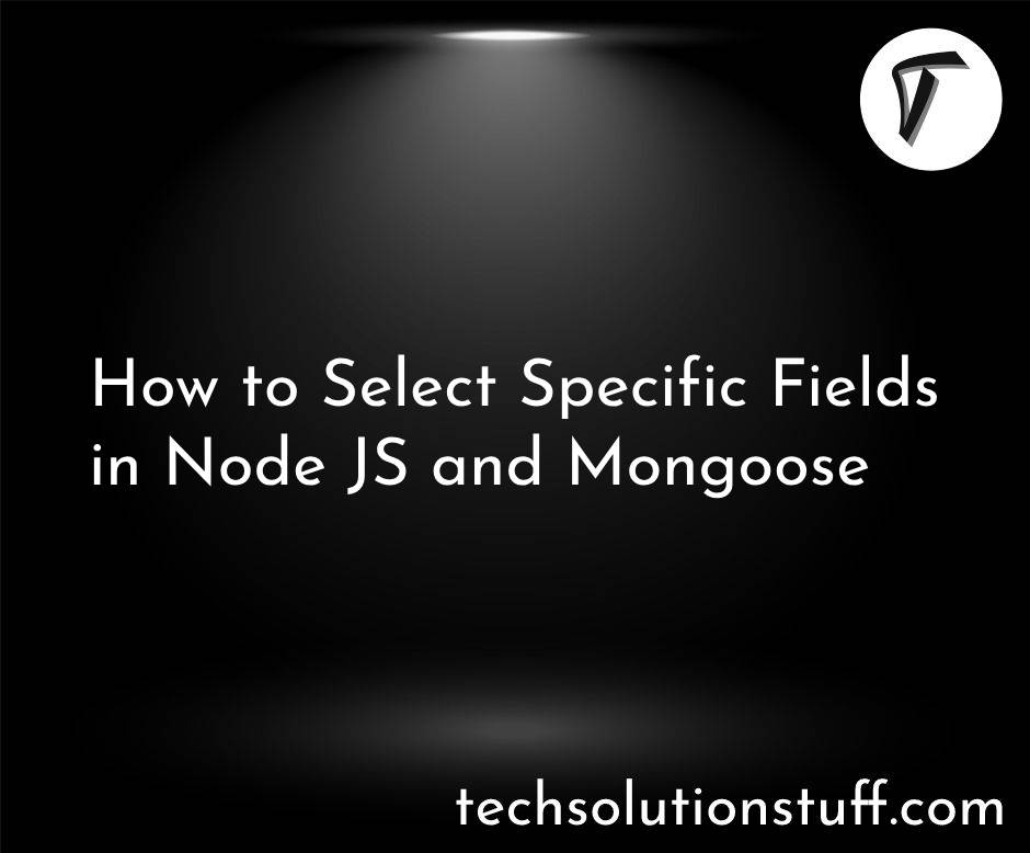How to Select Specific Fields in Node JS and Mongoose