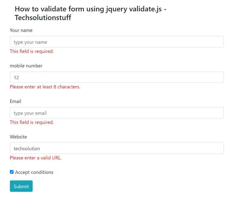how_to_validate_form_using_jquery_validate_js_output