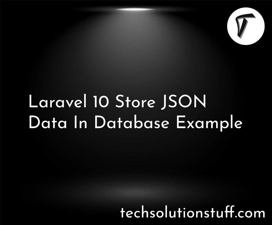 Laravel 10 Store JSON Data In Database Example