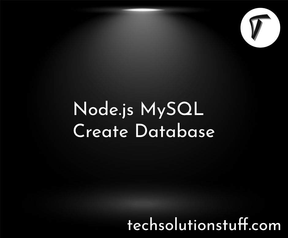 Node.js MySQL Create Database
