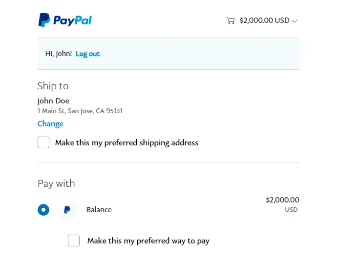 Paypal Payment Form